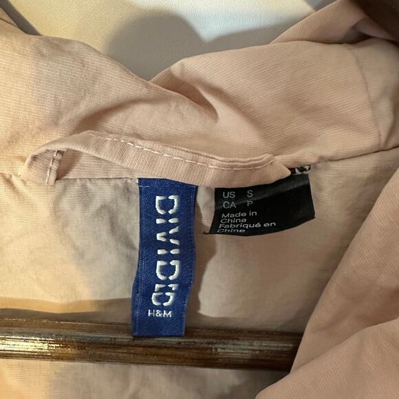 Y2K Style Windbreaker H&M Divided Black Pink Lightweight Track Jacket Small - Picture 5 of 7